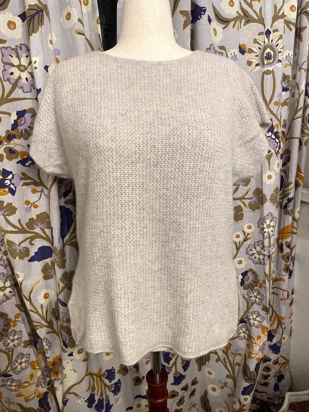 Sundance 100% Cashmere Dolman Short Sleeve Sweater Sz M-L Lagenlook Quiet Luxury